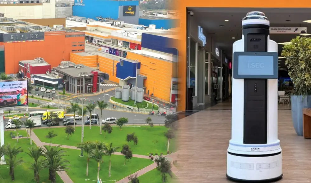 Este reconocido centro comercial del Perú es el primero en usar un sistema de patrullaje de robots autónomos: opera con IA. Foto: composición LR/Peruretail/Businessempresarial.