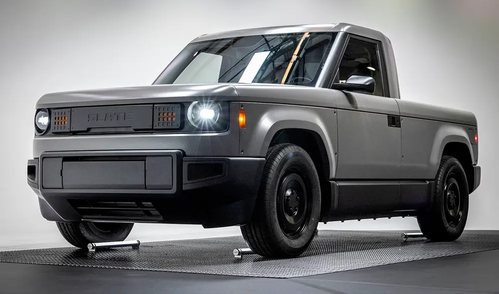 La Slate Truck , el vehículo de Amazon, saldrá de fábrica con lo mínimo indispensable. Foto: Slate La Slate Truck , el vehículo de Amazon, saldrá de fábrica con lo mínimo indispensable. Foto: Slate
