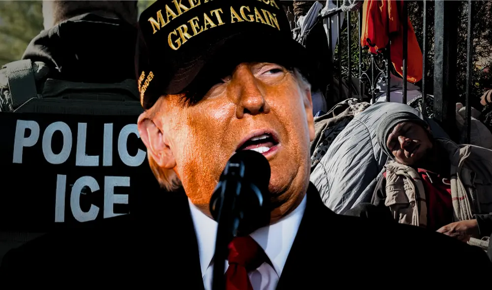 Inmigrantes detenidos por ICE pueden evitar la deportación de Donald Trump con ayuda de un patrocinador legal. Foto: composición LR/AFP Inmigrantes detenidos por ICE pueden evitar la deportación de Donald Trump con ayuda de un patrocinador legal. Foto: composición LR/AFP