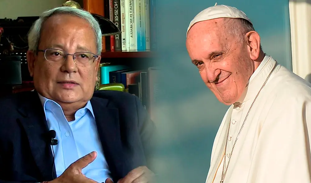 César Hildebrandt habla sobre el fallecido papa Francisco. Foto: composición LR