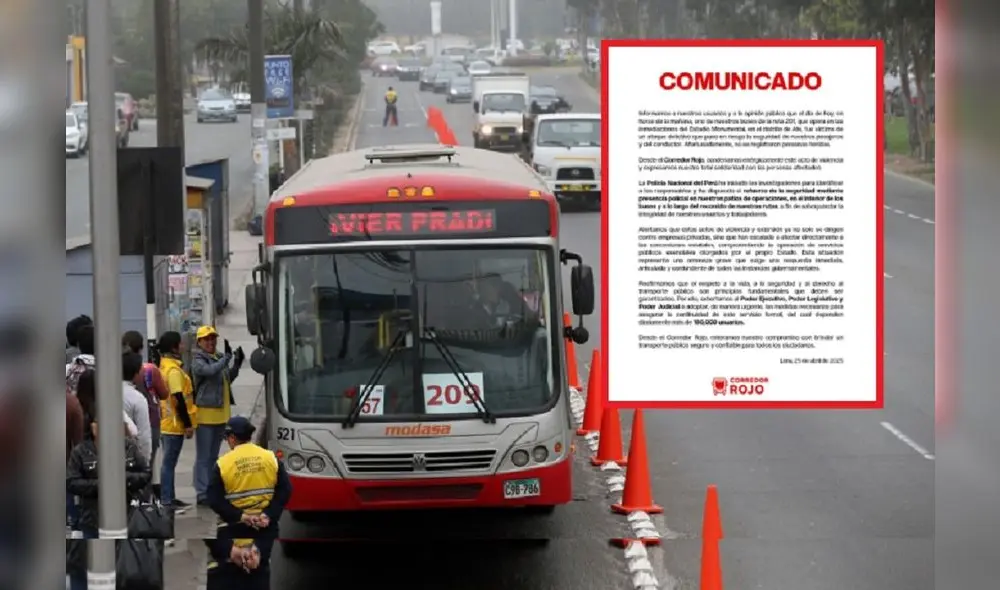 Operadores del Corredor Rojo condenaron atentado contra su bus.