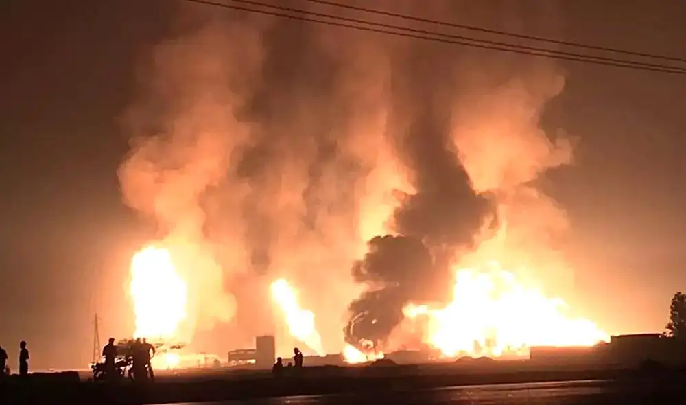 El puerto de Shaid Rajaee en Bandar Abbas, al sur de Irán, fue el gran afectado por la explosión. Foto: Euronews.