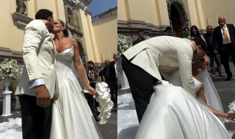 Alejandra Baigorria y Said Palao se casaron este sábado 26 de abril. Foto: Composición LR/difusión