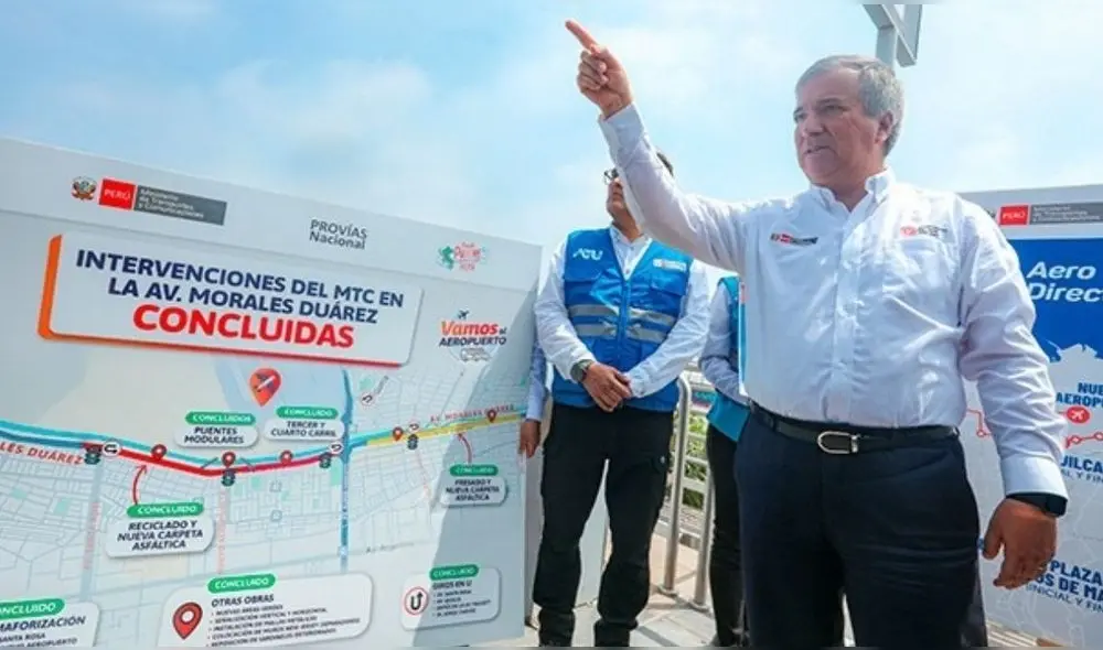 El ministro Pérez Reyes informó que finalizaron los trabajos que optimizarían las vías clave del Callao. Foto: MTC