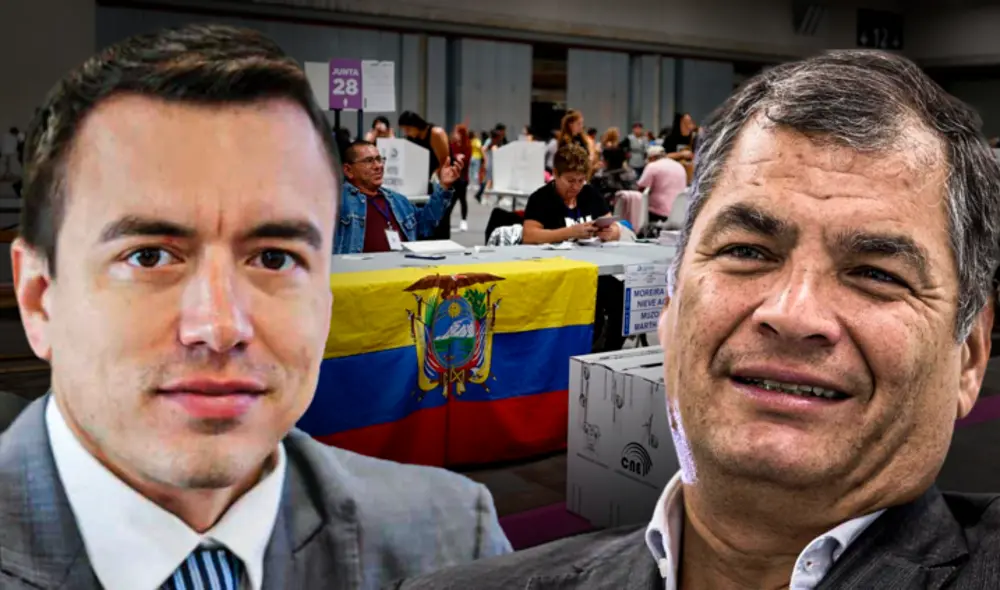 Rafael Correa denuncia "fraude" en reelección de Daniel Noboa en Ecuador. Foto: composición LR
