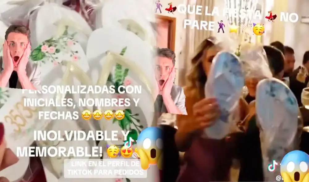 Alejandra Baigorria pensó en todo y hasta en la comodidad de sus invitadas. Foto: composición LR/ TikTok / @egg.oficial.canal