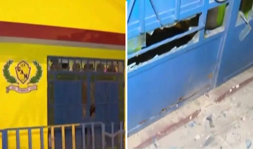 Detonan explosivo en frontis de colegio en SJL. Foto: Composición LR.