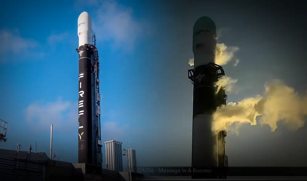 Firefly Aerospace, en colaboración con Lockheed Martin, se prepara para un lanzamiento en California. Foto: Composición LR