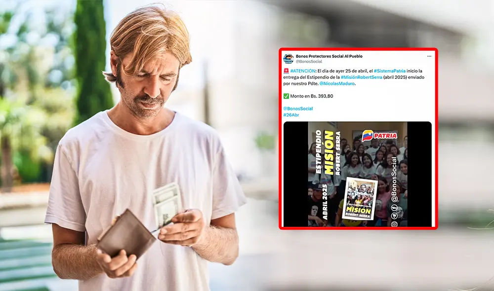 Patria está pagando el estipendio de la misión Robert Serra. Foto: composición LR/Freepik/Patria Patria está pagando el estipendio de la misión Robert Serra. Foto: composición LR/Freepik/Patria