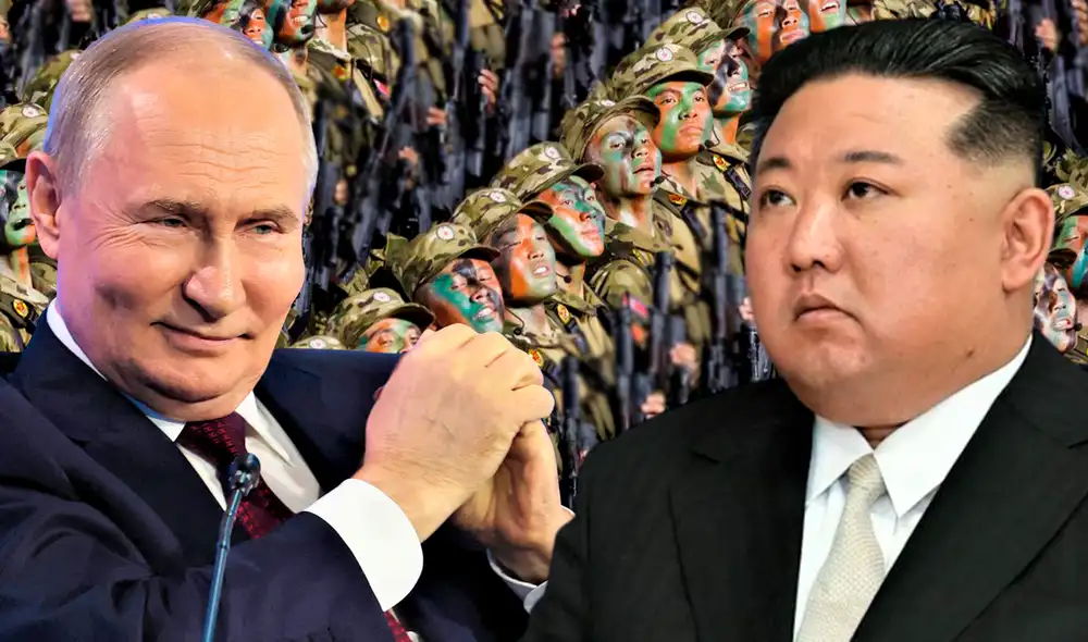 Putin agradeció la ayuda de las tropas de Corea que le ayudar a retomar Kursk. Foto: Composición LR.