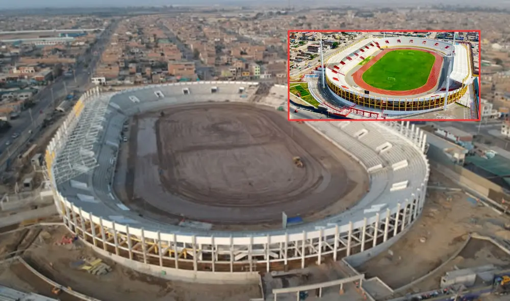 El Estadio Félix Castillo Tardío es un moderno recinto deportivo ubicado en el distrito de Pueblo Nuevo, provincia de Chincha, en el departamento de Ica, Perú. Foto: composición LR/gob.pe/Diario Verdad Del Pueblo