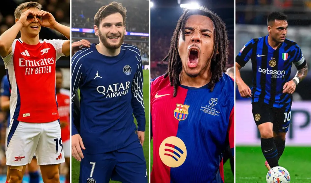 Arsenal, PSG, Barcelona e Inter jugarán las semifinales de la Champions League. Foto: composición GLR