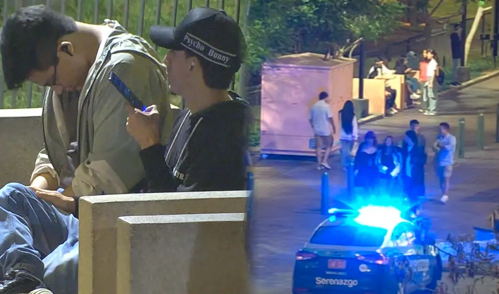 Cámaras de seguridad captaron el asalto y posterior intervención al delincuente. Foto: Composición LR