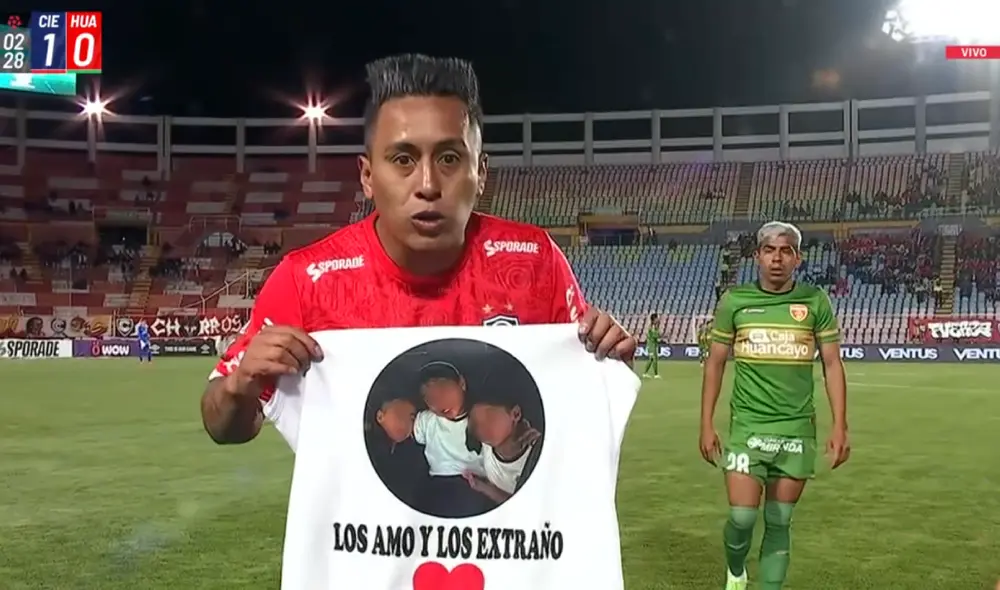 Christian Cueva abre el marcador al minuto del Cienciano vs Sport Huancayo. Foto: captura de pantalla de L1MAX Christian Cueva abre el marcador al minuto del Cienciano vs Sport Huancayo. Foto: captura de pantalla de L1MAX