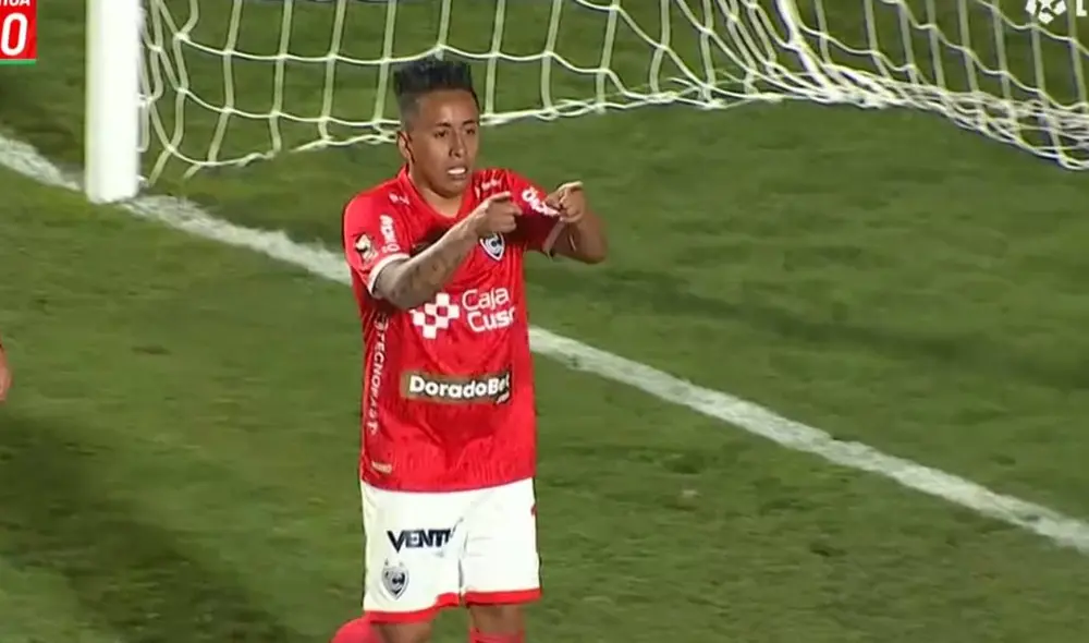 Christian Cueva se lució con un gol de cabeza en la victoria de Cienciano ante Sport Huancayo. Foto: captura/L1 Max
