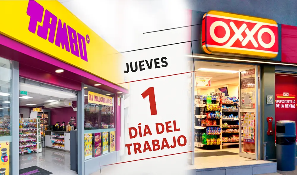 Revisa el horario de atención de las tiendas de conveniencia para este fin de semana largo por el Día del Trabajador 2025. Foto: composición LR/Tambo/Oxxo. Revisa el horario de atención de las tiendas de conveniencia para este fin de semana largo por el Día del Trabajador 2025. Foto: composición LR/Tambo/Oxxo.