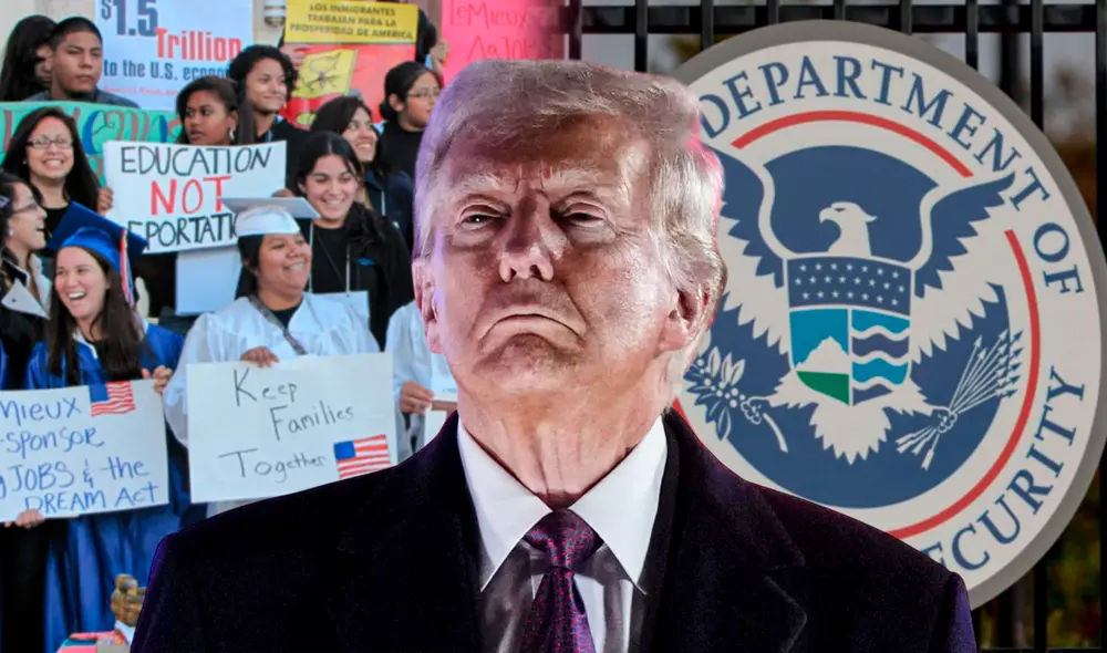 Se ha registrado un cifra de más de 1.400 estudiantes inmigrantes afectados por Donald Trump en 2025. Foto: Composición LR/AFP
