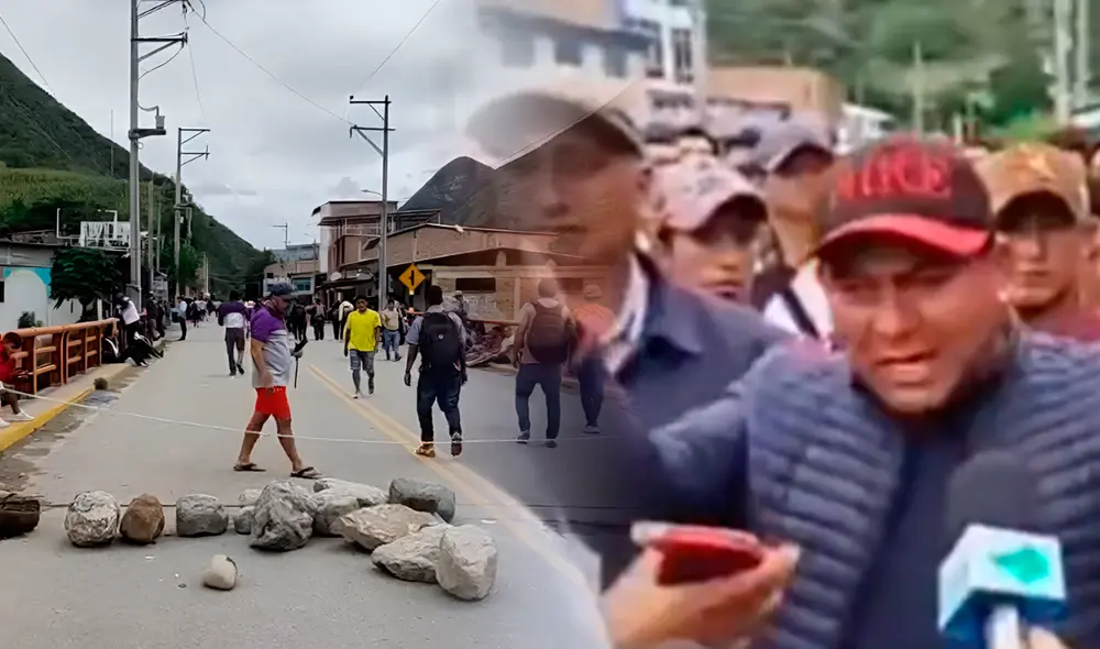 Manifestantes exigen ayuda de las autoridades. Foto: composición LR / captura Radio Marañón Manifestantes exigen ayuda de las autoridades. Foto: composición LR / captura Radio Marañón