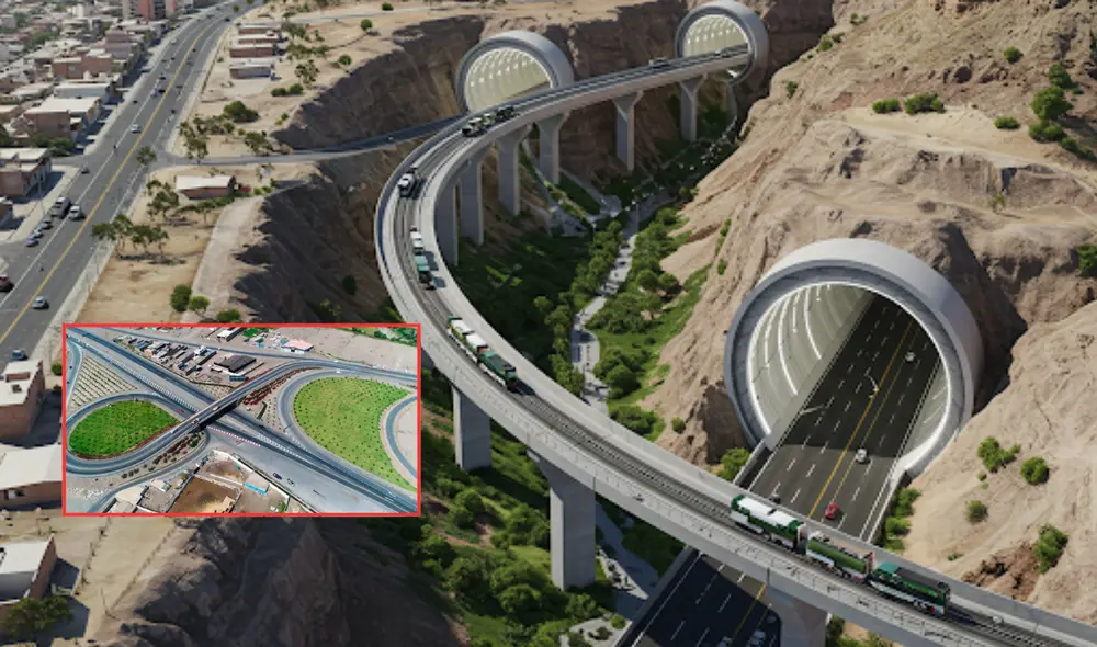 La creación de la Vía Periurbana no se incluyó en el PlanMET 2040. Foto: composición LR/ Imagen referencial creado por la IA