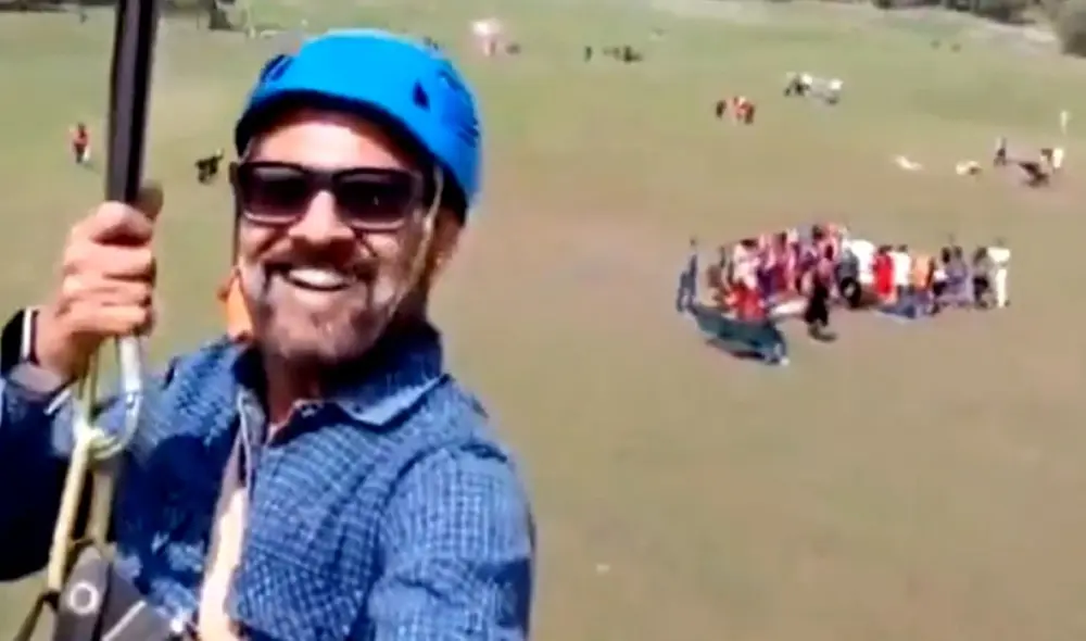 Rishi Bhatt, grabó por casualidad el inicio de uno de los mayores tiroteos en la India mientras se tiraba por tirolesa. Foto: X Rishi Bhatt, grabó por casualidad el inicio de uno de los mayores tiroteos en la India mientras se tiraba por tirolesa. Foto: X