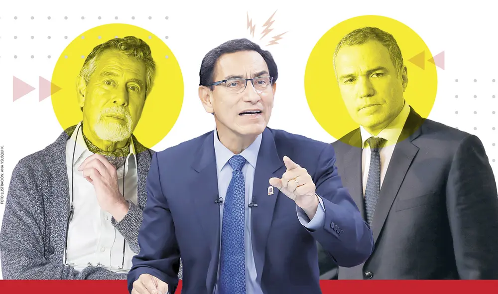 Atacados. Expresidentes Sagasti y Vizcarra, y el exministro Del Solar fueron perseguidos por el Congreso.