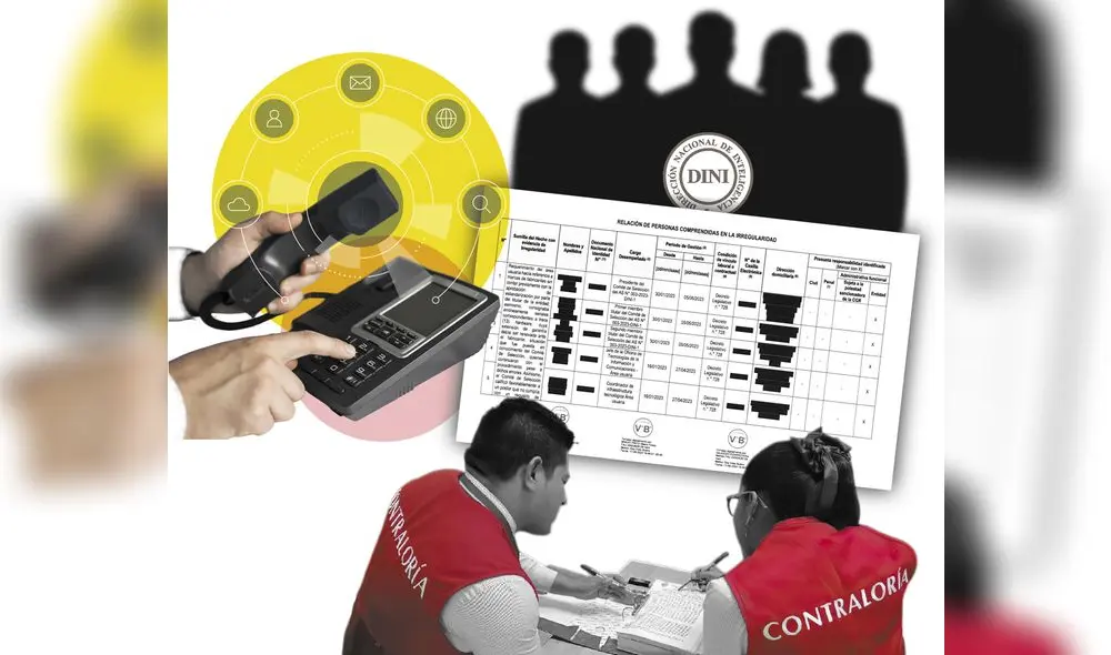 No identificados. Por razones de seguridad, el informe de la Contraloría no hizo pública la identidad de los cinco servidores de la DINI que deben responder por el sospechoso contrato por un servicio de telefonía IP. Foto: composición LR