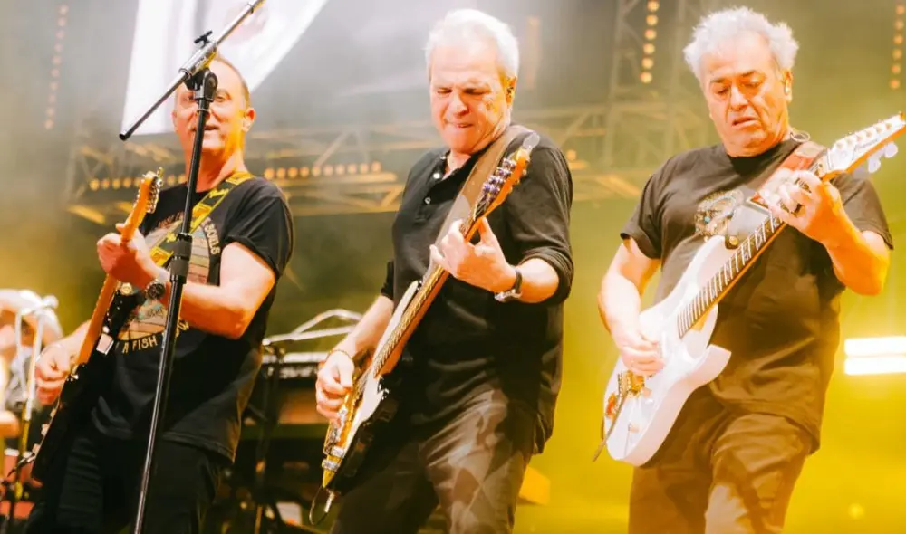 Hombres G realizaron un emotivo concierto en el Estadio Nacional. Foto: difusión Hombres G realizaron un emotivo concierto en el Estadio Nacional. Foto: difusión