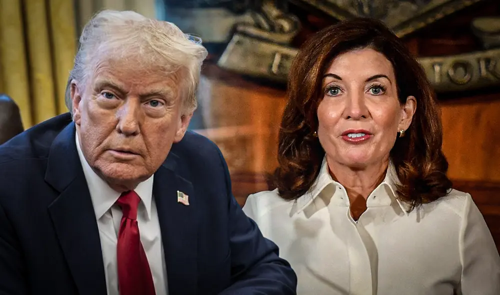 Kathy Hochul culpó a Donald Trump por la millonaria pérdida económica en Nueva York. Kathy Hochul culpó a Donald Trump por la millonaria pérdida económica en Nueva York.