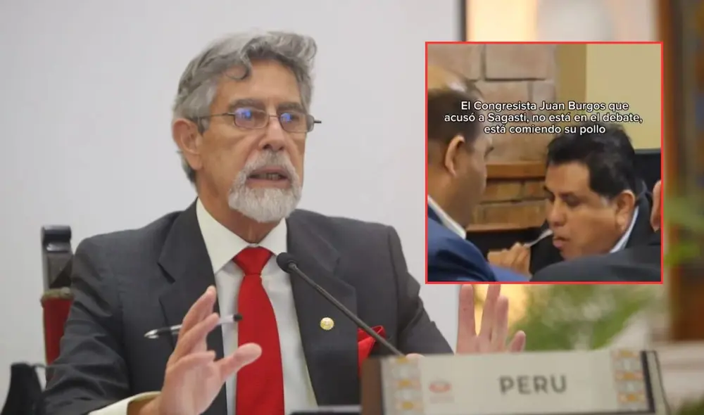 Juan Burgos fue acusado por encontrarse en restaurante durante debate de inhabilitación a Sagasti | Composición: LR.