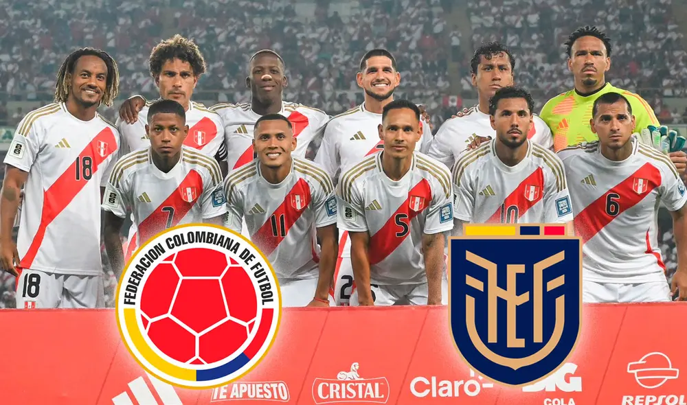 La selección peruana se jugará la vida ante Colombia y Ecuador por las Eliminatorias 2026. Foto: composición GLR La selección peruana se jugará la vida ante Colombia y Ecuador por las Eliminatorias 2026. Foto: composición GLR