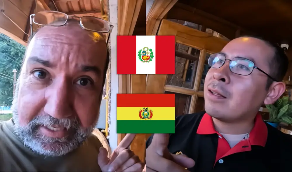El boliviano comentó que Perú se adueñó del platillo 'pico de macho' y le cambiaron el nombre a lomo saltado.  Foto: composición LR/YouTube/Roberto Viajero Vlogs