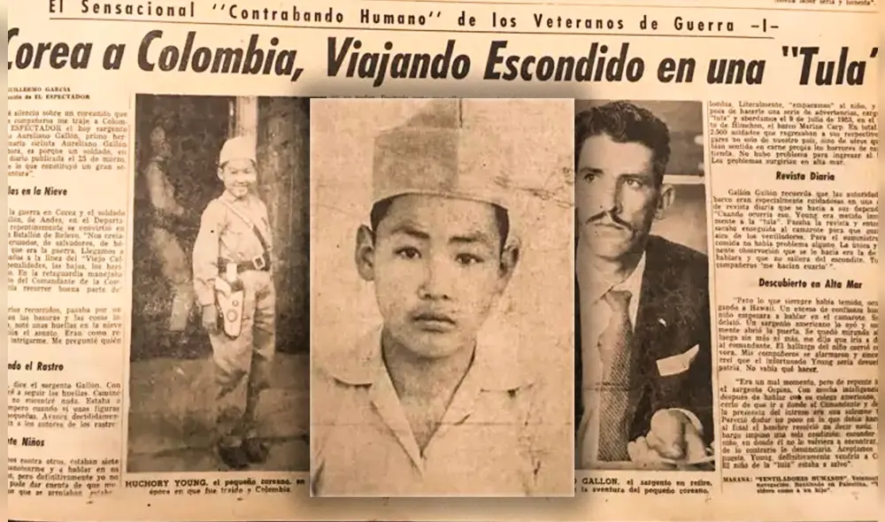 Llegó a Colombia escondido en una bolsa militar, sin nombre ni edad cierta, traído por un soldado del Batallón Colombia. Foto: Composición LR/Andrés Sanín/BBC.