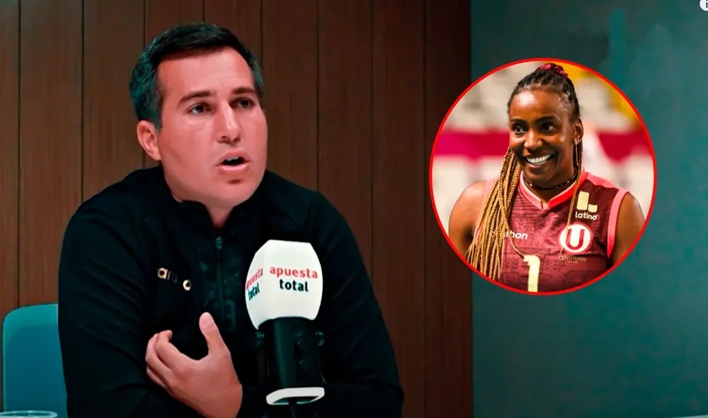 Elis Bento es una de las figuras de Universitario en la Liga Peruana de Vóley. Foto: composición LR/captura de 'Se formaron las parejas'