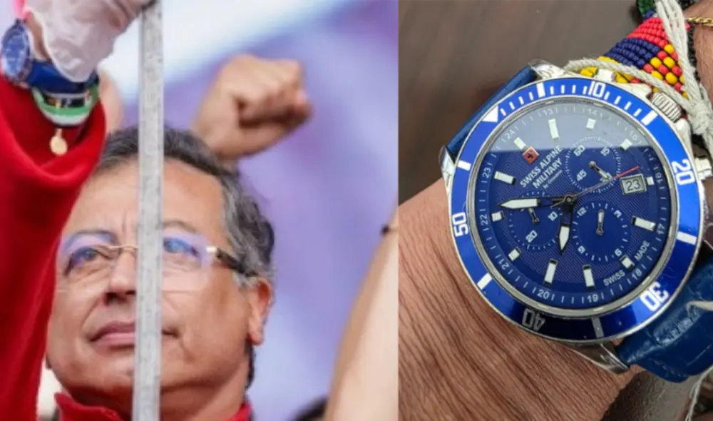 Gustavo Petro niega llevar un Rolex de 400 millones de pesos y revela el costo real de su reloj suizo Foto:Tropicana