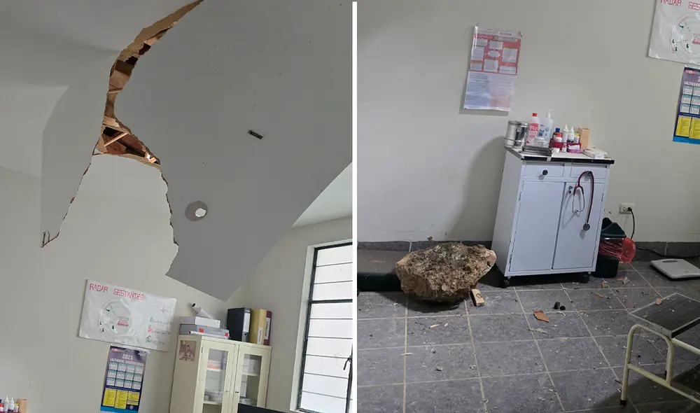 El derrumbe de la roca ocasionó el fallecimiento de un paciente. Foto: COER El derrumbe de la roca ocasionó el fallecimiento de un paciente. Foto: COER