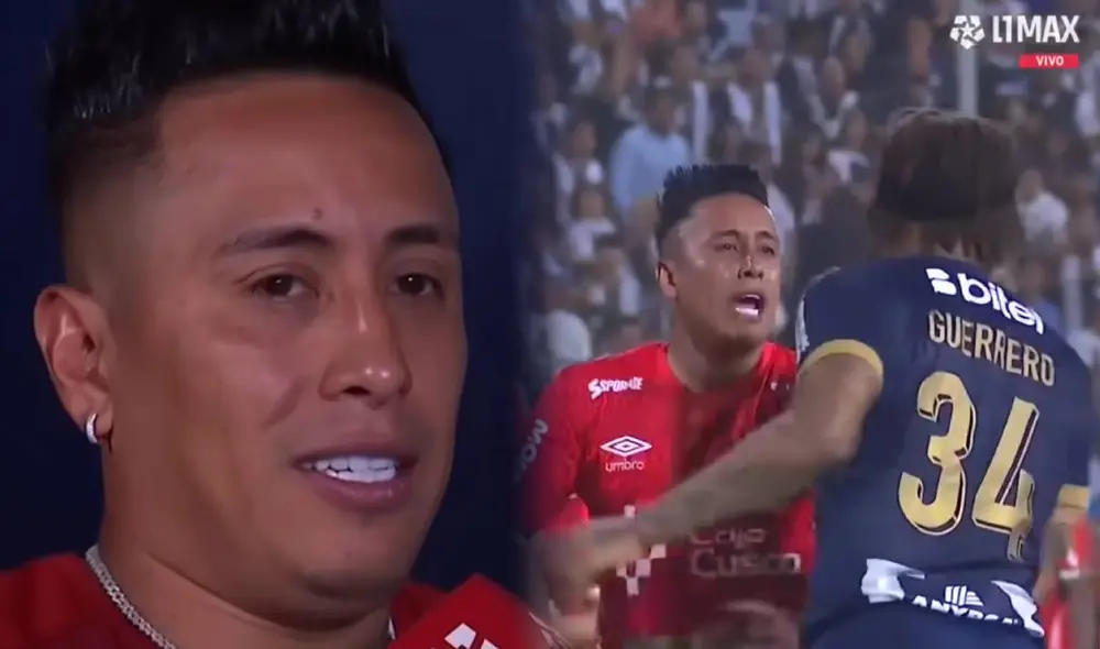 Christian Cueva ingresó al minuto 70 y marcó el penal que le dio el triunfo a Cienciano sobre Alianza Lima. Foto: composición LR/captura de L1 Max