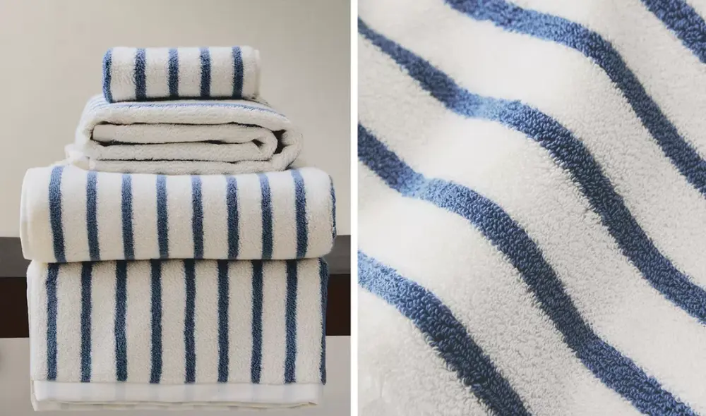 Las toallas con rayas no solo cumplen una función práctica, sino que también tienen un propósito visual llamativo, el cual ha sido objeto de estudio por parte de investigadores. Foto: composición LR/Zara Home