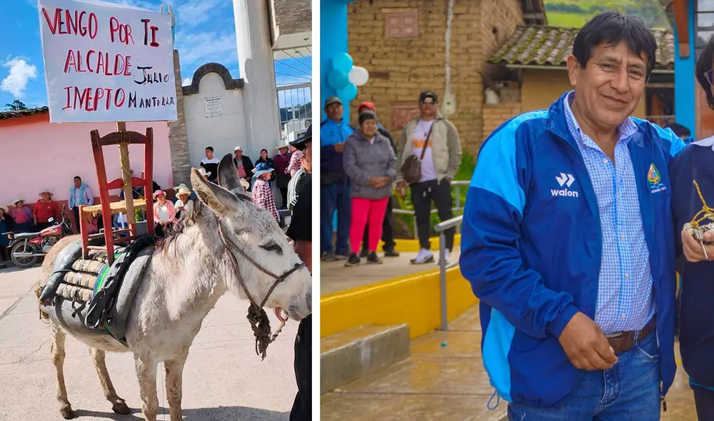 Pobladores llegaron hasta las afueras de la Municipalidad de Otuzco. Créditos: Cortesía