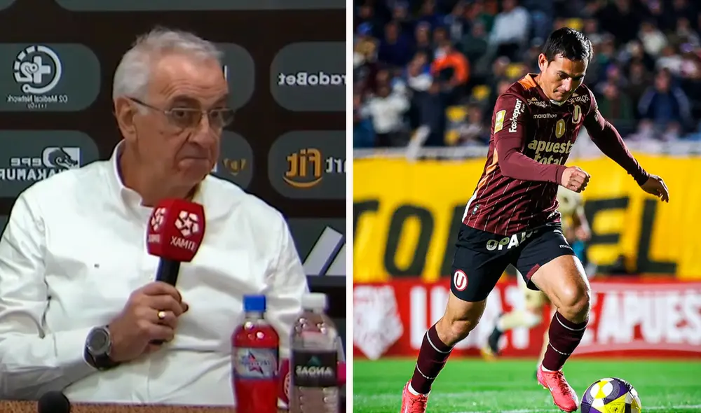 Jorge Fossati elogió el trabajo de Edwin Ordoñez en el Universitario vs Cusco FC. Foto: composición LR/captura de L1 Max