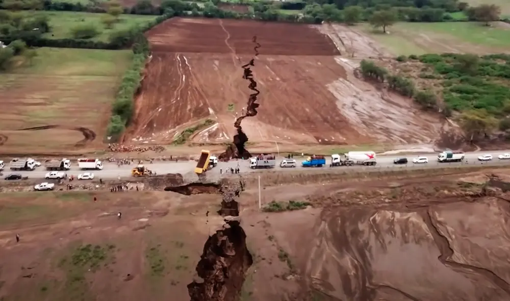 El Rift de África es una enorme grieta que podría dividir el continente y formar un nuevo océano en millones de años. Foto: Captura