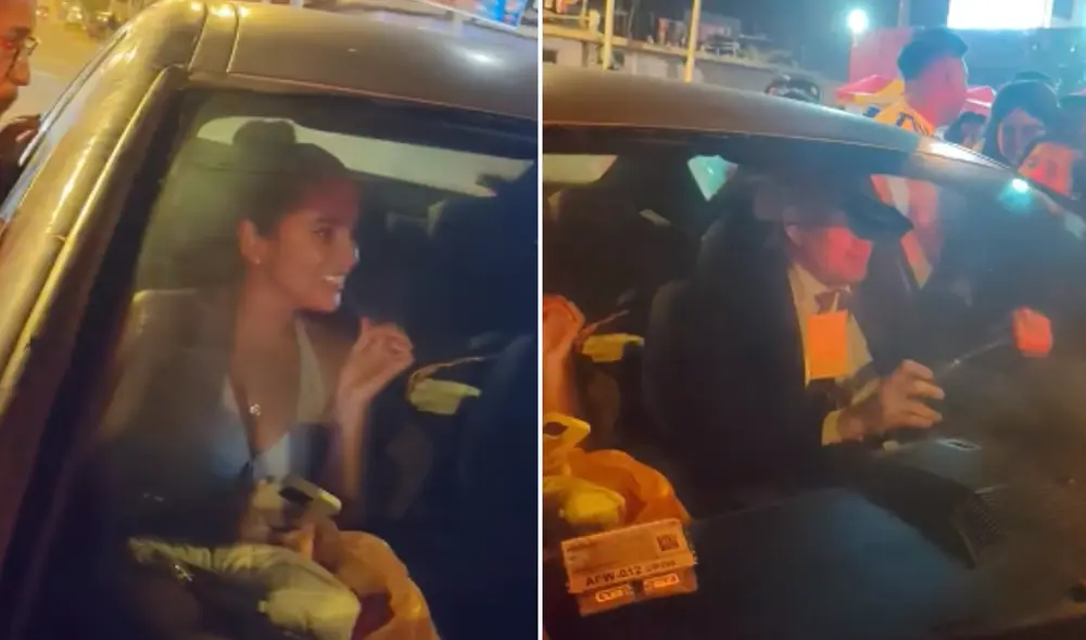 Susana Alvarado y Paco Bazán fueron rodeados por sus seguidores al ser reconocidos. Foto: composición LR/difusión/TikTok/bri98uwu