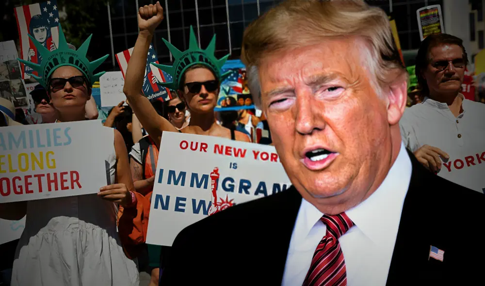 Donald Trump lanza plan para detener y deportar inmigrantes indocumentados en tres estados fronterizos. Foto: composición LR/AFP/PBS News Donald Trump lanza plan para detener y deportar inmigrantes indocumentados en tres estados fronterizos. Foto: composición LR/AFP/PBS News