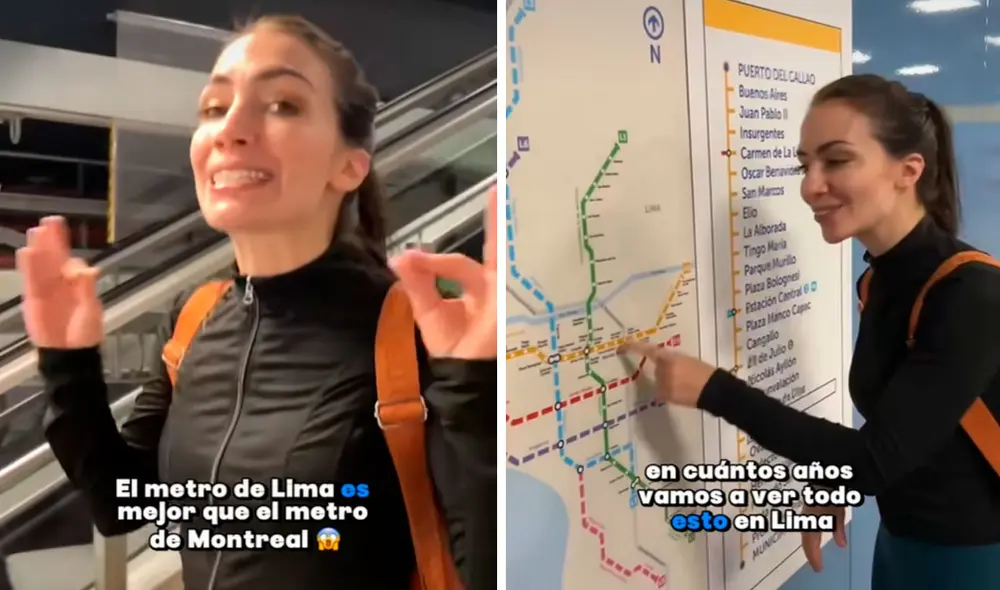 Verónique Angers apostó que en 30 años se podría culminar con la construcción del Metro de Lima. Foto: composición LR/ Facebook / Véronique Angers fanpage