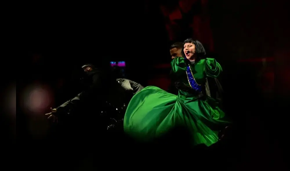 Lady Gaga en su concierto en Copacabana.