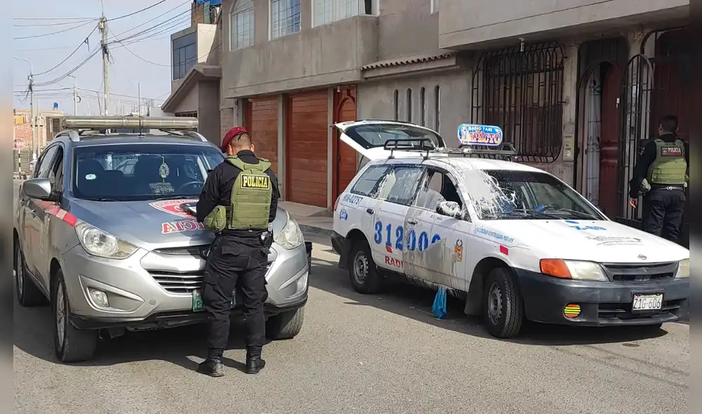 Asaltantes disparan contra taxi, rocean pintura a ocupantes y les roban todo. Foto: Liz Ferrer/ La República
