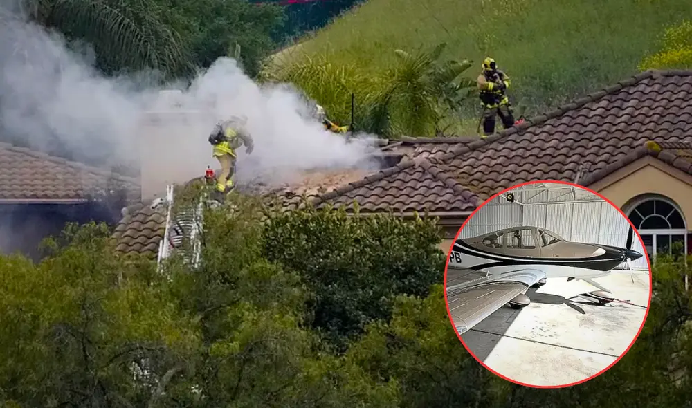 El 3 de mayo, una avioneta se estrelló en Simi Valley, cerca de Los Ángeles, causando la muerte del piloto, su acompañante y un perro. Foto: Clarín.