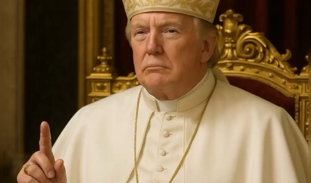La imagen, que rápidamente se viralizó, fue vista como inapropiada en el contexto del luto por el fallecimiento del papa Francisco. Foto: Truth Social (@realDonaldTrump)