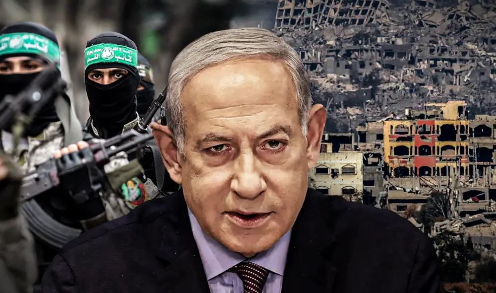 Netanyahu anunció las nuevas medidas de ofensiva contra Gaza mediante un video en X. Foto: composición LR / AFP / EFE