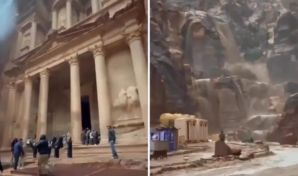 Dos turistas belgas murieron en Petra, Jordania, tras ser arrastrados por corriente. Foto: Composición LR. Dos turistas belgas murieron en Petra, Jordania, tras ser arrastrados por corriente. Foto: Composición LR.