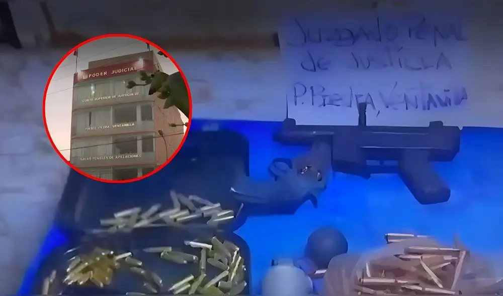 Los hampones grabaron un video amenazante sobre una mesa llena de armas, granadas y municiones.